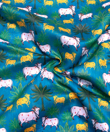 Buy Printed Chanderi Fabric online